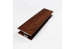 China Multifunctional Rectangle Wood Finish Aluminium Profiles For Glass Windows supplier