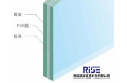 China 10mm Clear Flat Frosted Laminated Tempered Safety Glass With Polished Edge supplier
