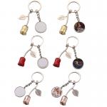 Personalized Mother'S Day Gifts Luxury Rose Sublimation Keychain Blanks Valentine'S Day Wedding Promotional Gifts for sale
