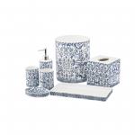 Floral Print Soap Dispenser Foam Dispenser Toothbrush Holder Bathroom Accessories Set for sale