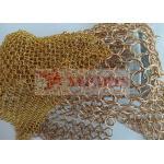 Welded Brass Ring Mesh For Partial Wall Decoration for sale