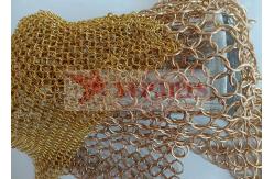 China Welded Brass Ring Mesh For Partial Wall Decoration supplier