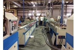 China Waterproof WPC Plastic Profile Production Line For Skirting / Decking / Fence supplier
