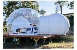 China Commercial Inflatable Bubble Sphere Tent with Two Room one Tunnel for Sale supplier