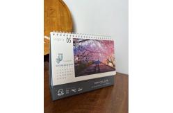 China Matt Artpaper Paper Place Calendar Stitching Binding PU Leather supplier