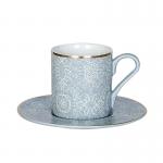 Ceramic Embossed Espresso Turkish Fashion Coffee Cups With Golden Line for sale