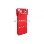 Red Cardboard Floor Standing Display Units 12 Pegs For Mens Socks for sale
