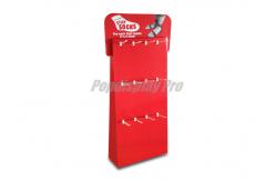 China Red Cardboard Floor Standing Display Units 12 Pegs For Mens Socks supplier
