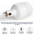 80W Waterproof Solar Emergency Light , Solar Emergency Bulb Lamp With Solar Charger
