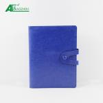 Blue Color Ring Binder Organizer Snap Fastener Embossed Logo Firm Binding for sale