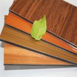 Thickness 2-8mm Wooden Aluminum Composite Panel Weather Resistance for sale