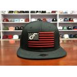 Customized Design black embroidery national flag special plastic buckle eagle Logo Sports Snapback Hats Caps for sale
