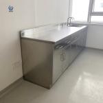 Alkali Resistant Stainless Steel Lab Table With Sink ISO Standard Polished 60cm for sale