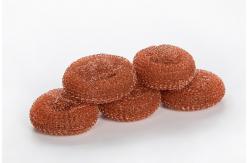 China Long Lasting Copperized Scouring Pads Bulk , No Handle Stainless Steel Scrubber Pads supplier