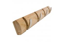 China Heavy Duty Coat and Hat Hook Rail Wall Hooks Durable Bamboo Robe Rack supplier