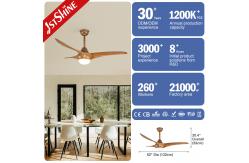 China 52'' 3 Blade Bladeless Energy Saving Consumption LED Ceiling Fan and Lighting Solution supplier