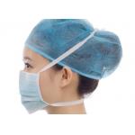 EN14683 Disposable Medical Tie On Face Mask 17.5*9.5cm for sale