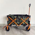 Four-Way Practical Foldable Wagon Cart With O Shaped Handle Sturdy 600D Oxford Cloth for sale