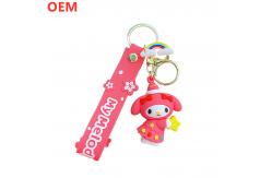 China Custom 3d PVC Plastic Cartoon Keychains OEM Design Cute Mini Car Plastic Keychains supplier