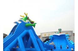 China 0.55mm PVC Tarpaulin Giant Inflatable Slide With Double Stitching supplier
