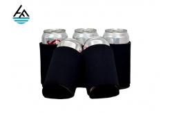 China Custom Neoprene Can Holder Neoprene Beer Can Cooler Stitched Fabric Edges supplier