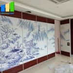 Restaurant Sliding Sound Proof Partitions Leather Painting Finish Partition Wall for sale
