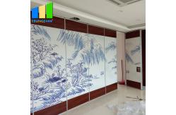 China Restaurant Sliding Sound Proof Partitions Leather Painting Finish Partition Wall supplier