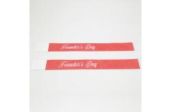 China Custom Snap Closure Fully Printed Tyvek Paper Wristbands with Barcoding supplier