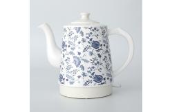 China 1.6L Auto Shut Off White Electric Ceramic Kettle Gooseneck Spout supplier