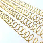 Custom Size Gold Metal Coil Binding For Desk Planners 48loops NanBo for sale