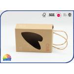 Recyclable Kraft Paper Folding Carton Box Die Cut Window With Handle