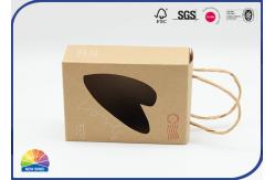 China Recyclable Kraft Paper Folding Carton Box Die Cut Window With Handle supplier