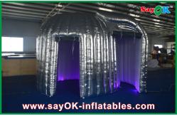 China Photo Booth Led Lights Advertising Silver Inflatable Photo Booth Durable Led Inflatable Snail supplier