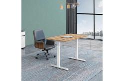 China Automatic Lifting Office Height Adjustable Desk Wooden Electric Standing Lift Desk supplier