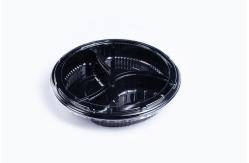 China Round Disposable Food Packaging Plastic Sushi Trays with Lid supplier