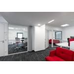 25*40mm Simple Style Thickness Aluminum Frame Single Glass Parition Wall Contemporary Style Enhanced Transparency for sale