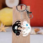 Holographic Acrylic Key Chain Cute Cartoon Animal Pet Picture Printed Acrylic Picture Keychain