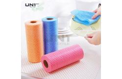 China Perforated Wavy Pattern Spunlace Non Woven Fabric For Kitchen Rag Rolls supplier