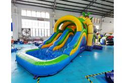 China EN14960 Multi Color Inflatable Bouncer Slide Quadruple Stitching supplier
