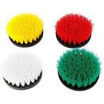 4PCS 4 Drill Brush Set Soft Medium and Stiff Power Scrubbing Brush