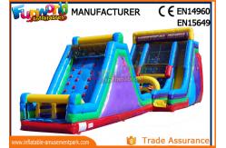China 0.55 MM PVC Tarpaulin Inflatable Obstacle Course ,  Inflatable Climbing Wall And Slide supplier