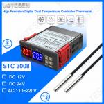 10A STC 3008 Temperature Controller Manual Dual Temperature Thermostat for sale