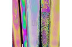 China Soft 1.37m*100m Nylon Waterproof Rainbow Reflective Fabric supplier