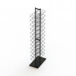 Double Sides Floor Hat Rack 24- Layers Wire Baseball Cap Display Rack for sale
