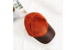 China Custom 56CM Suede Embroidered Baseball Caps With PU Brim supplier