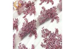 China MDX Mesh Embroidery Glitter Lace Fabric Water Soluble With Sequins supplier