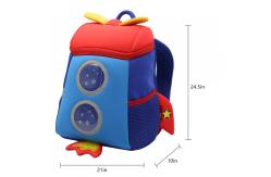 China NHB167M Nohoo new arrival lovely rocket 3D neoprene toddler backpack for kids supplier