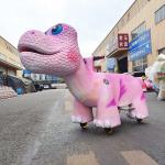Electric Dinosaur Ride Remote Start Animatronic Dinosaur Ride for Kids for sale