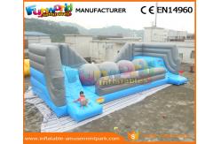 China PVC Big Baller Wipeout Inflatable Interactive Game Obstacle Course Challenge supplier