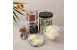 China Transparent Round Pet Plastic Food Jars With Lid supplier
